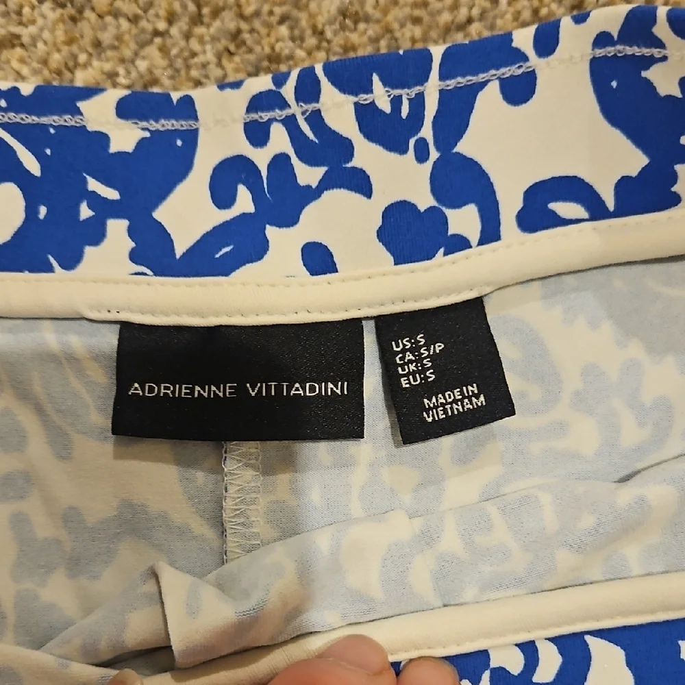 Adrienne Vittadini Blue and White A-Line Skirt - Picture 2 of 2